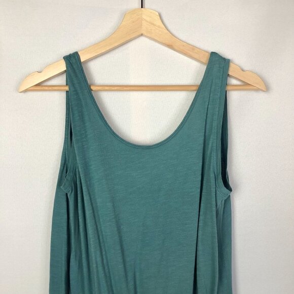Zara TRF Blue Scoop Neck Sleeveless Pocket Front Cotton Romper S - Picture 3 of 6